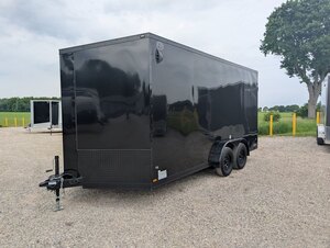2026 Cargo Mate 7.5x16 Steel Wide Body Enclosed Wide Body & Blackout Package