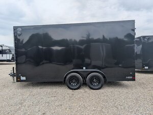 2026 Cargo Mate 7.5x16 Steel Wide Body Enclosed Wide Body & Blackout Package