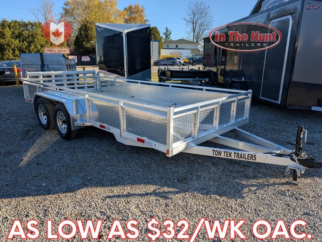 2026 Tow-Tek Trailers 7x16 Aluminum Utility - FINANCING AS LOW AS $32/WK OAC.