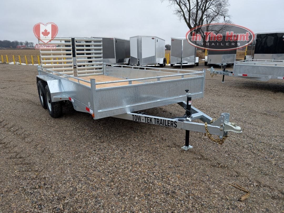 2026 Tow-Tek Trailers 7x16 Galvanized Landscape (Stock No. 210002) - Tandem 5200lb Axles