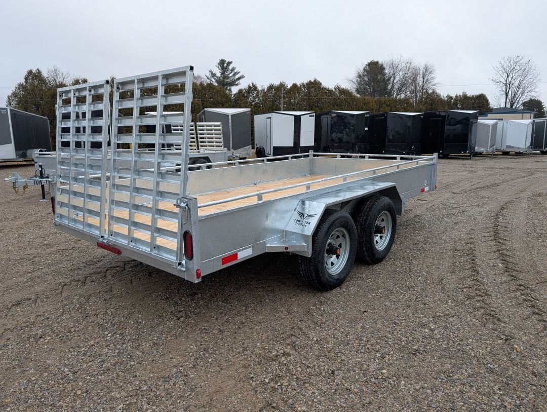 2026 Tow Tek Trailers 7x14 Galvanized Landscape (Stock No. 210001) Tandem 5200lb Axles