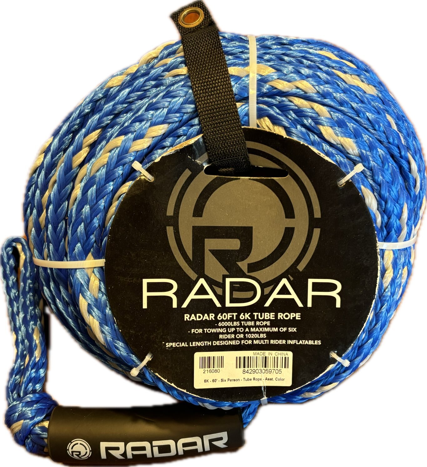 6K 60ft 6 Person Tube Rope blue