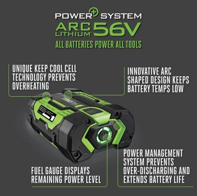 EGO POWER+ 2.5 Amp Hour Battery with Fuel Gauge BA1400T