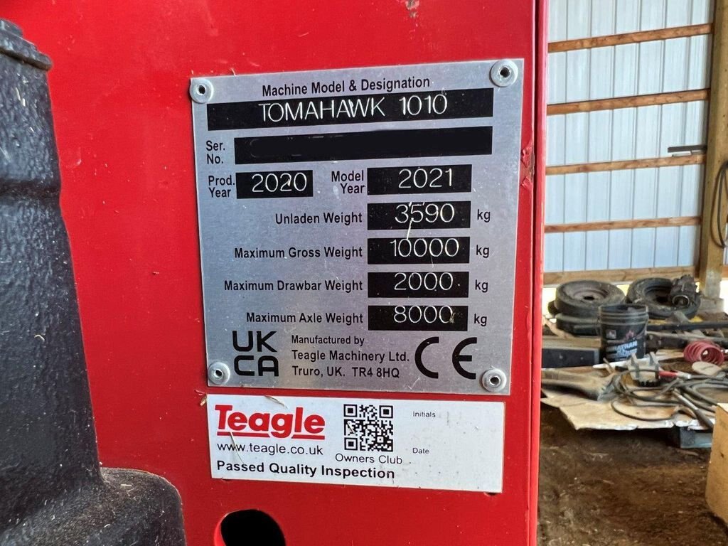 2021 Teagle Tomahawk 1010 Bale Processor LIKE NEW #8536 JF