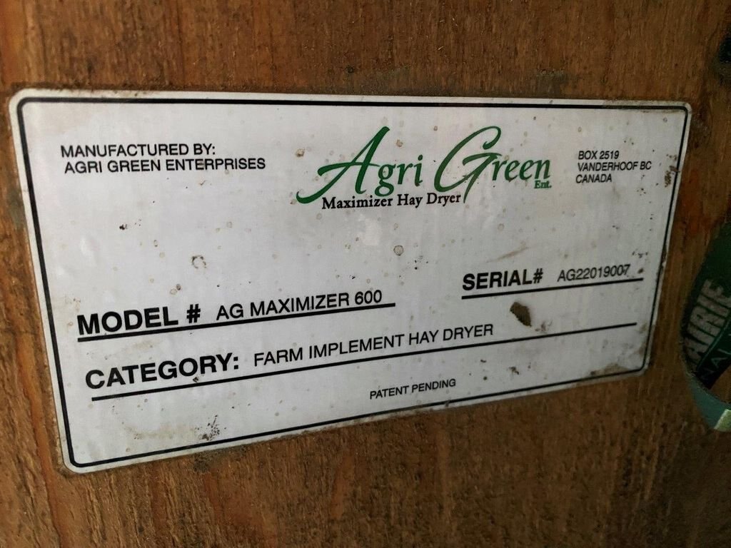 2019 Agri Green Maximizer 600 Hay Dryer mouted on Transcraft 53ft Trailer