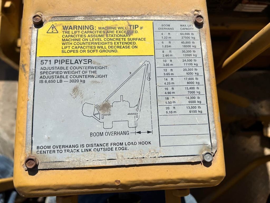 1977 CAT 571G Pipelayer #8482 JF