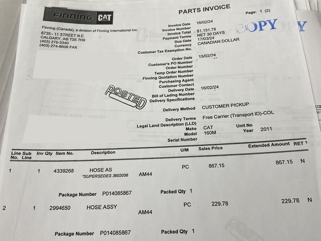 2011 Caterpillar 160M Motor Grader AWD 8524 AS