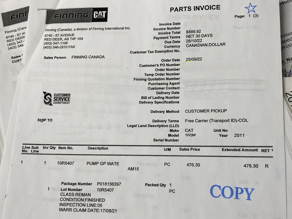 2011 Caterpillar 160M Motor Grader AWD 8524 AS