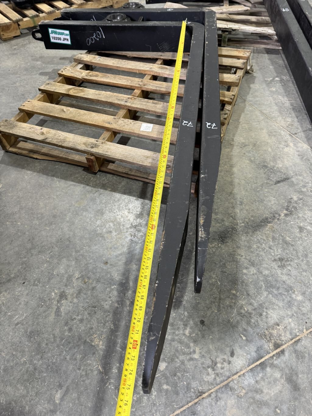 2023 JPH 72 long Pallet Forks sold as set #10200 JPH