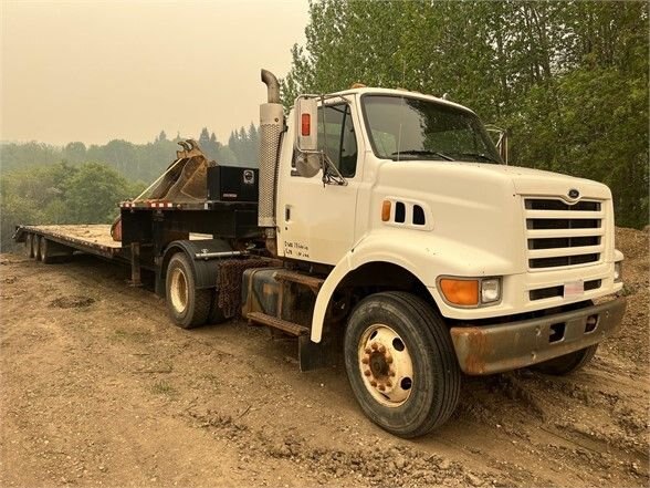 1998 Ford L9501 Single Axle with 2011 Bluesky Tridem Drop Deck Equipment Trailer #7471 JF