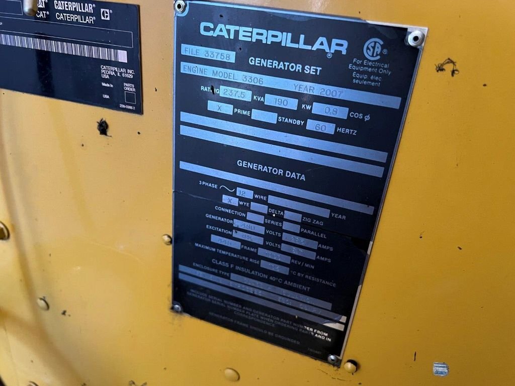 2007 CAT 3306DI Generator