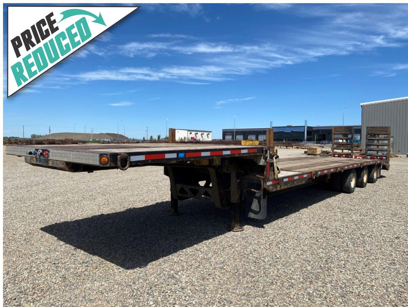 2007 BWS 47 Ft Tridem Tri Axle Step Deck Trailer 2007 BWS Eze 2 Load Trailer #8481 BP