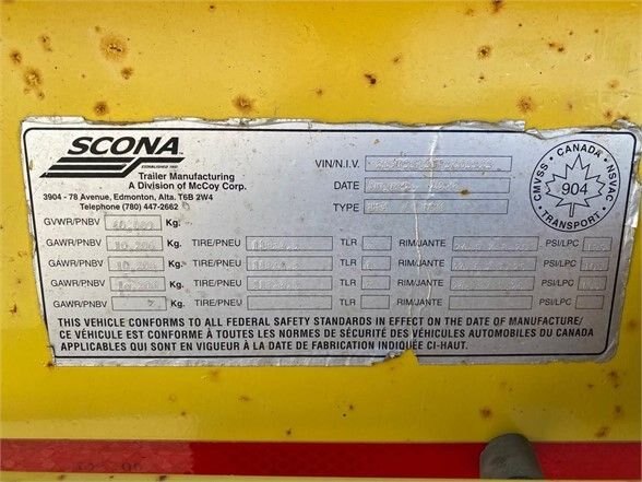 2007 Scona High Boy Trailer 42ft #7743 BP