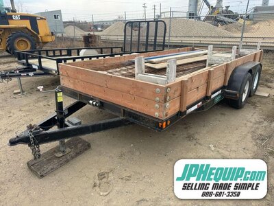 2009 Trail Pro Flat Deck Trailer with Side Boards #8549 JP
