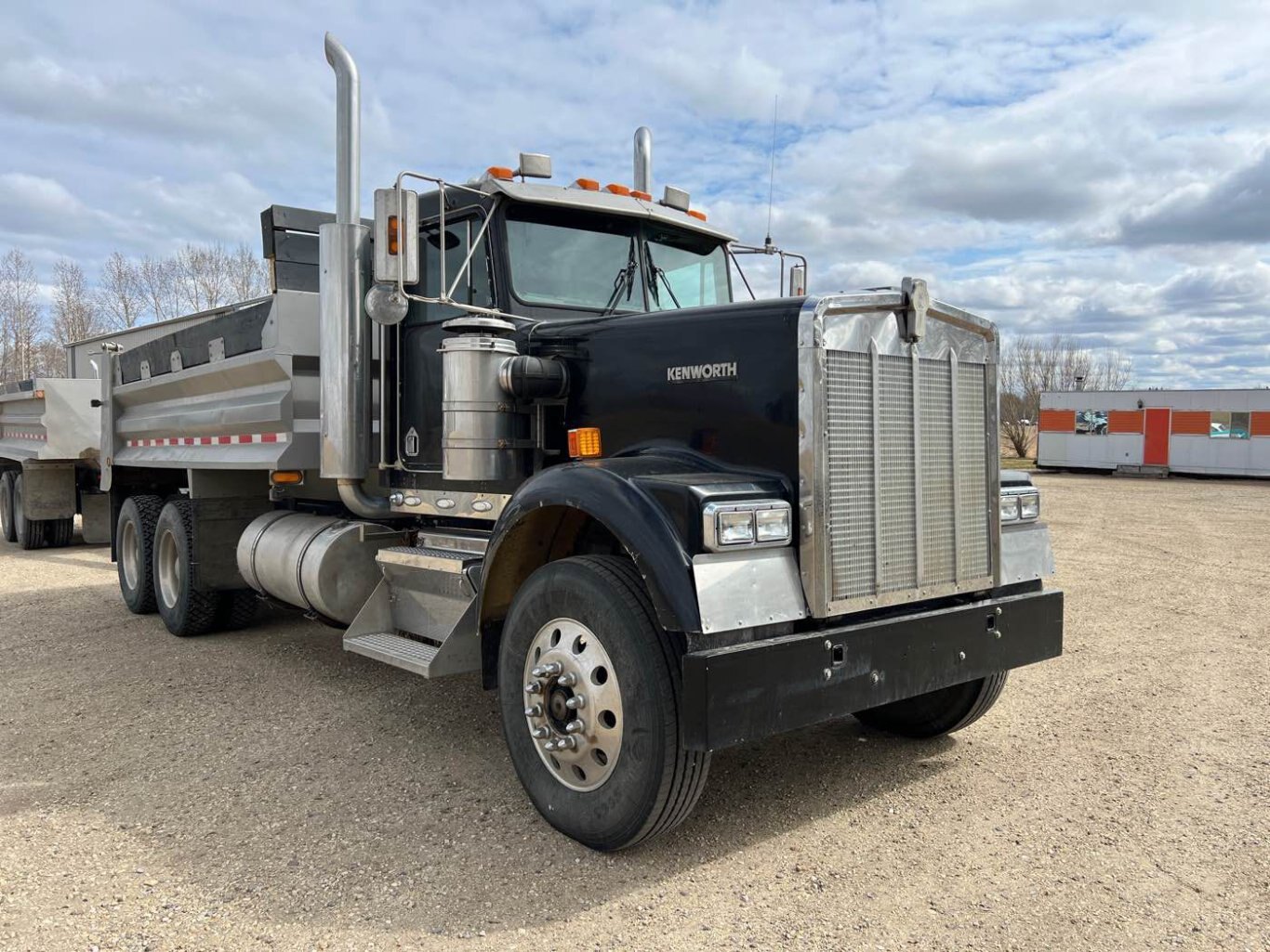 1995 Kenworth W900 Tandem Gravel Truck and 1999 Renn Tandem Pup Combo #8640 JF