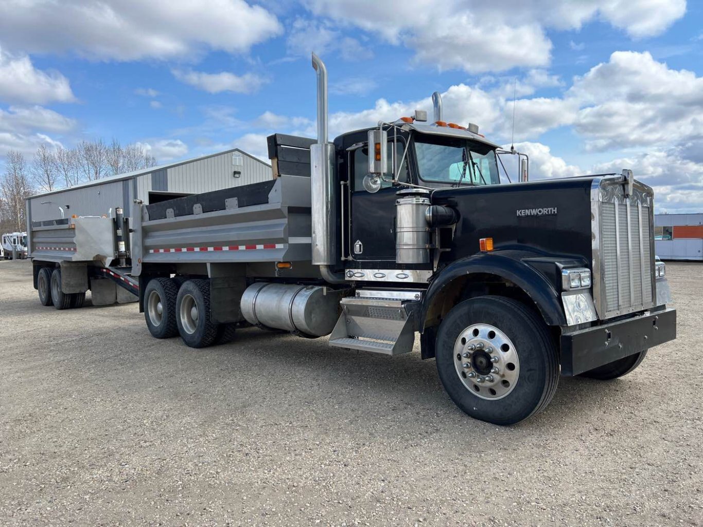 1995 Kenworth W900 Tandem Gravel Truck and 1999 Renn Tandem Pup Combo #8640 JF