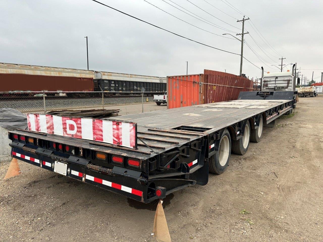 2001 Doepker Series 1 Commercial Trailer Drop Deck W/ Flips #8869 JA