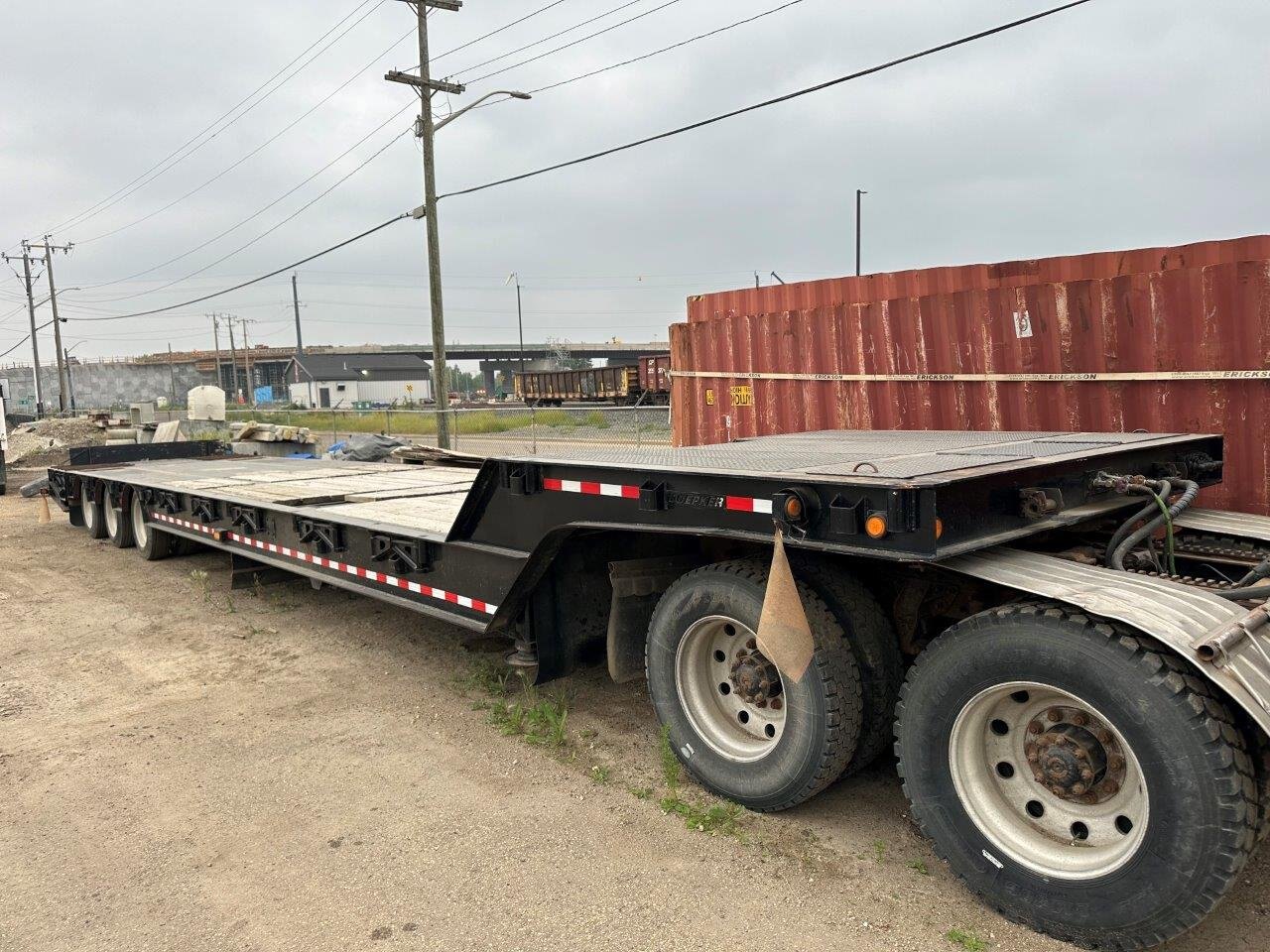 2001 Doepker Series 1 Commercial Trailer Drop Deck W/ Flips #8869 JA