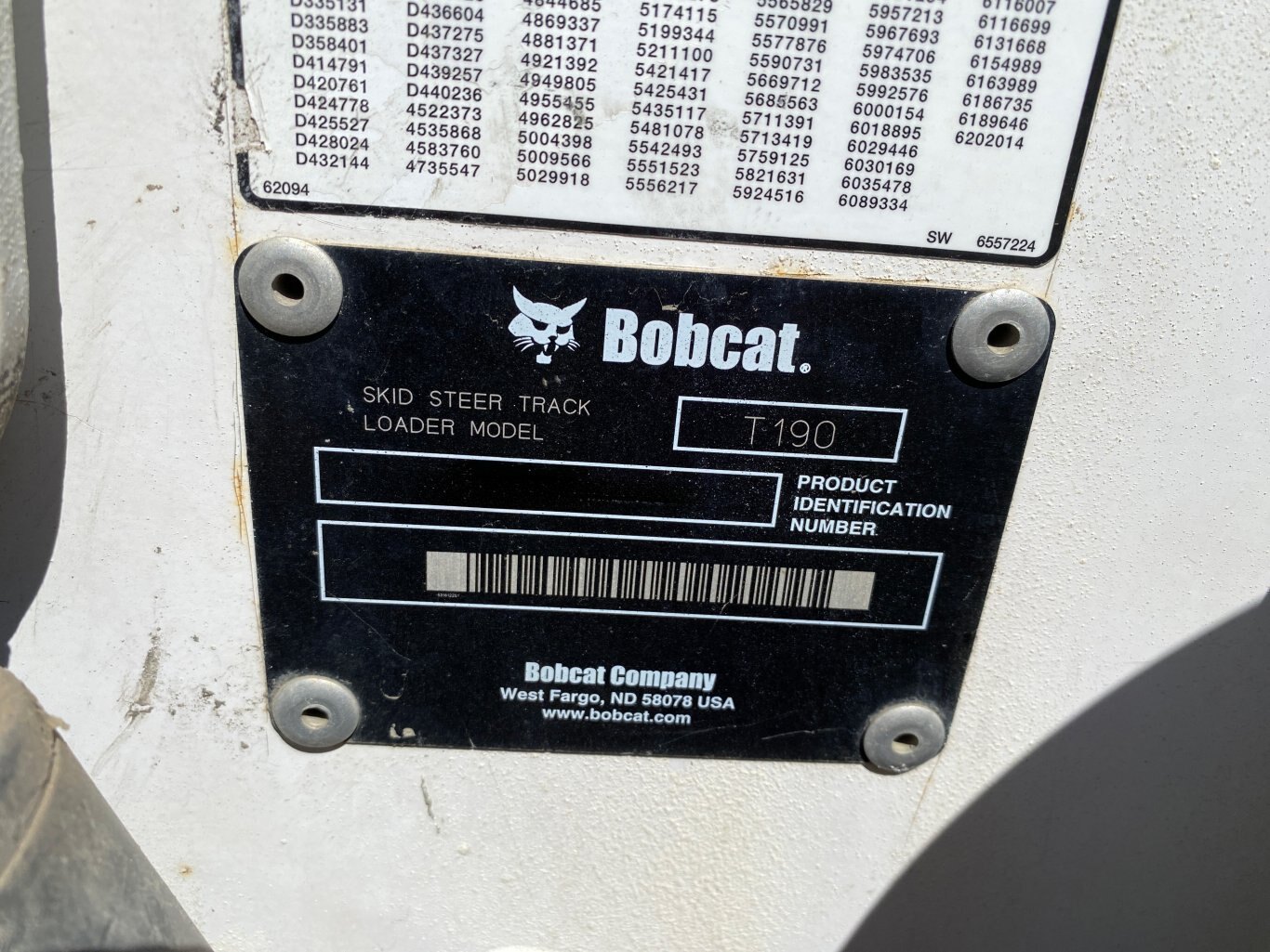 2006 Bobcat T190 Skid Steer #8903 BP