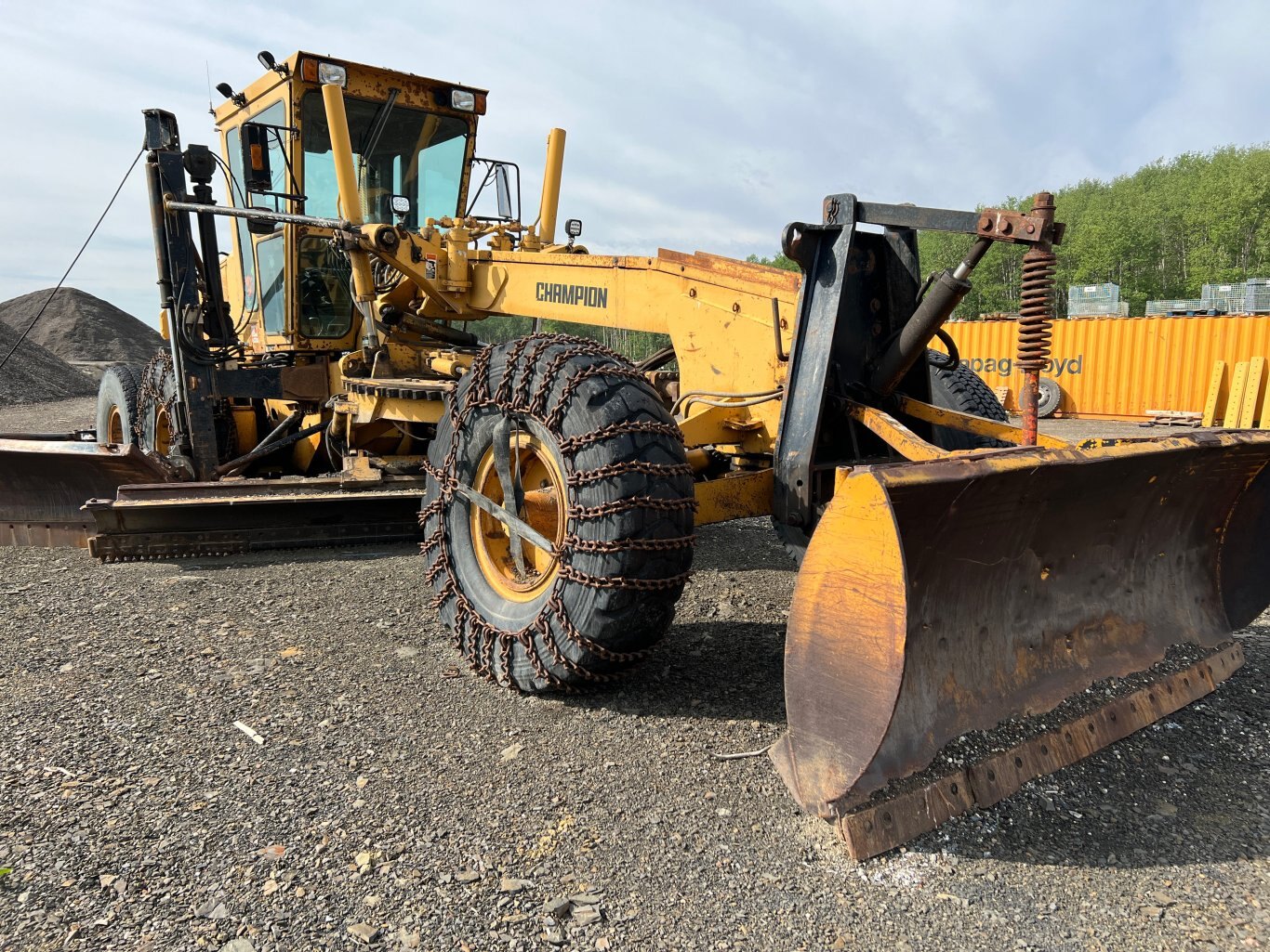 1996 Champion 780A Motorgrader with snow wing and front dozer 8940 JF