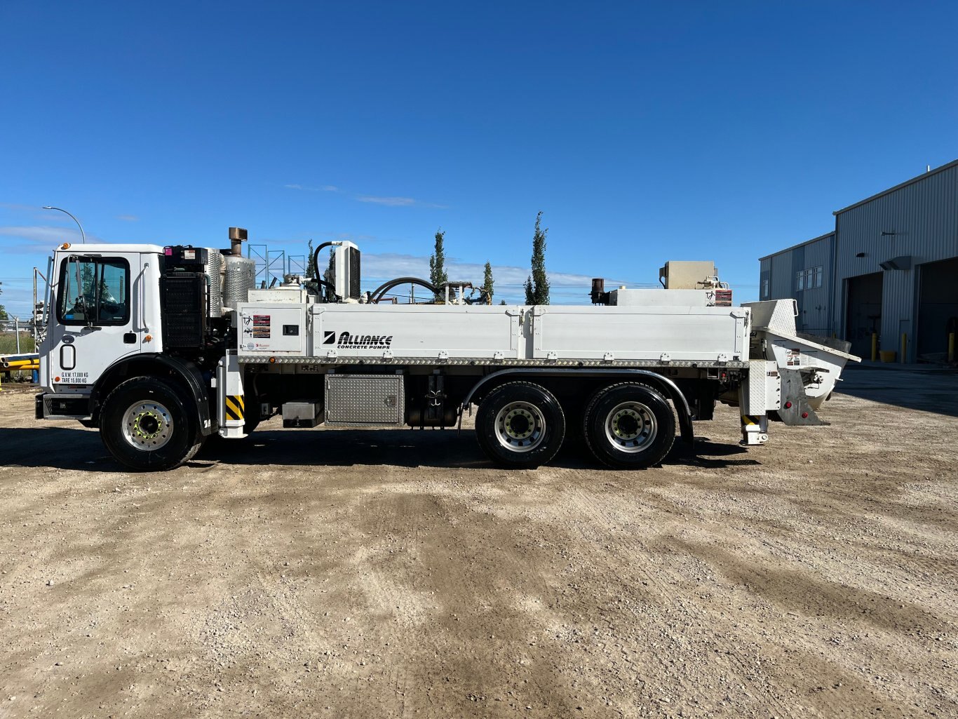 2014 Alliance JFS 12H Concrete Line Pump on 2014 Mack MRU613 9077 JA