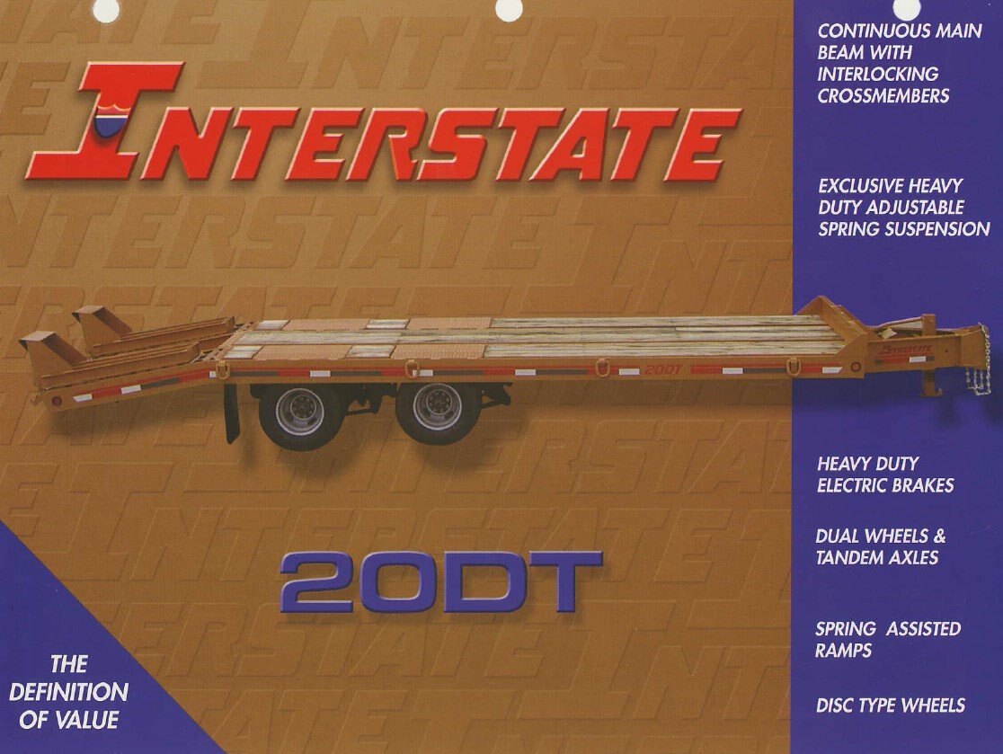 2009 Interstate 20DT Equipment Trailer with Pinto Hitch 24ft Deck 9080 BP