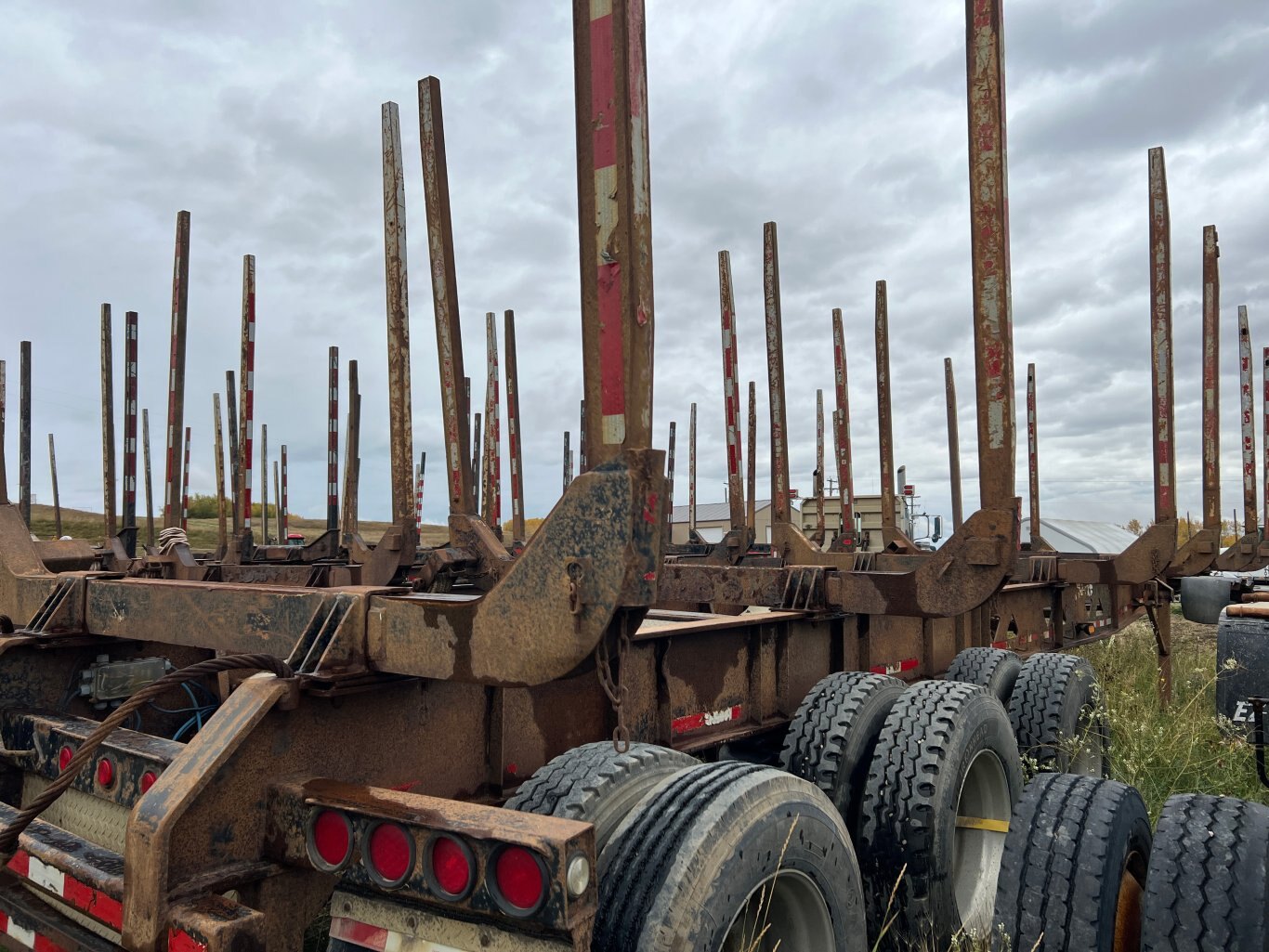 2007 Peerless Tridem Axle Logger Hayrack Trailers (Quad Axles available) #9099a JF