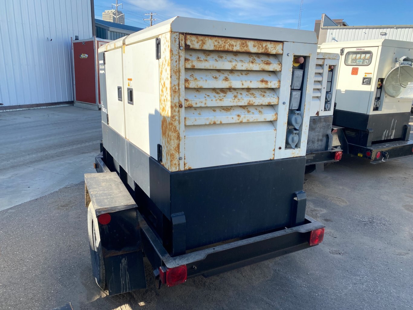 2013 Atlas Copco QAS45KD Generator on Jobsite Trailer 35kw 3 Phase Power #9171 BP