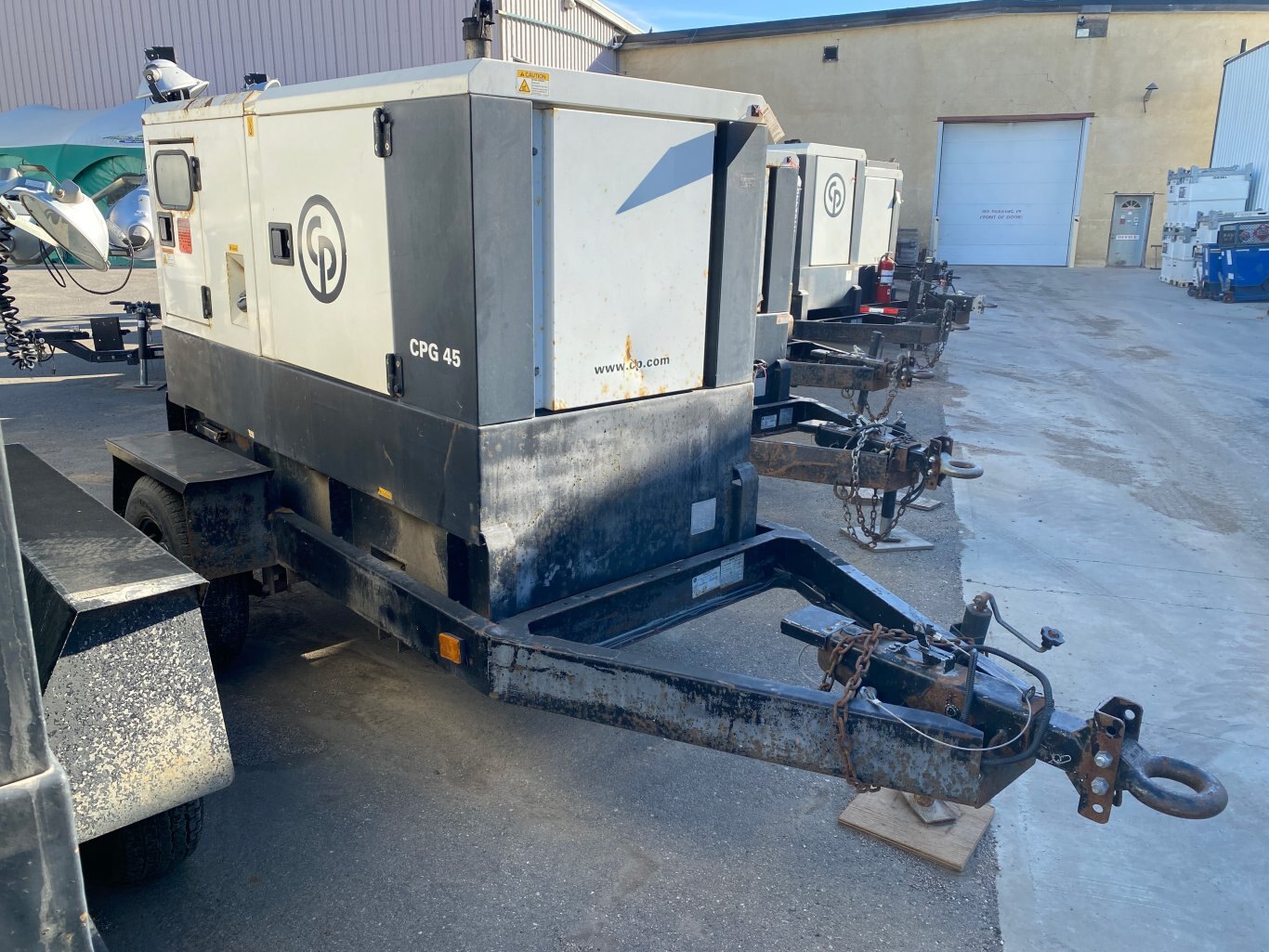 2012 Chicago Pneumatic CPG45W Generator on Jobsite Trailer 35kW 3 Phase Power #9172 BP