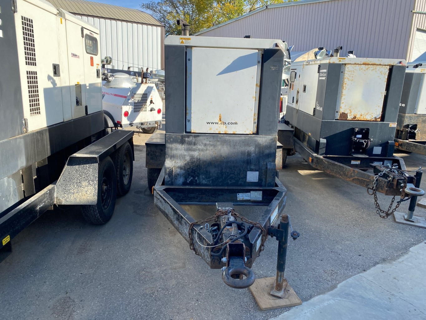 2012 Chicago Pneumatic CPG45W Generator on Jobsite Trailer 35kW 3 Phase Power #9172 BP