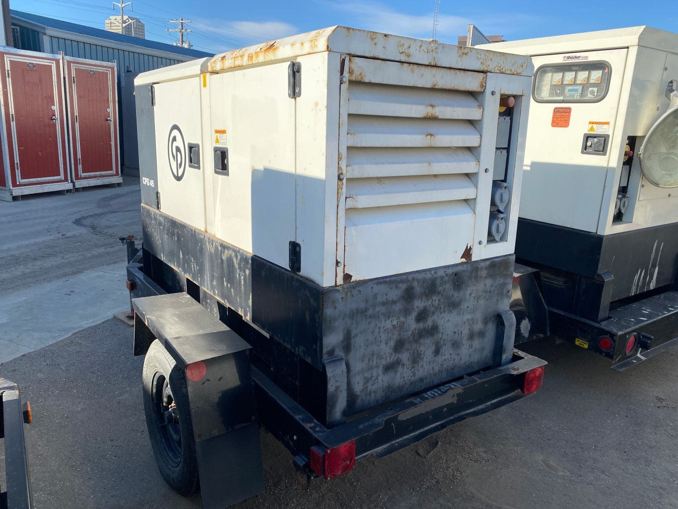 2012 Chicago Pneumatic CPG45W Generator on Jobsite Trailer 35kW 3 Phase Power #9172 BP