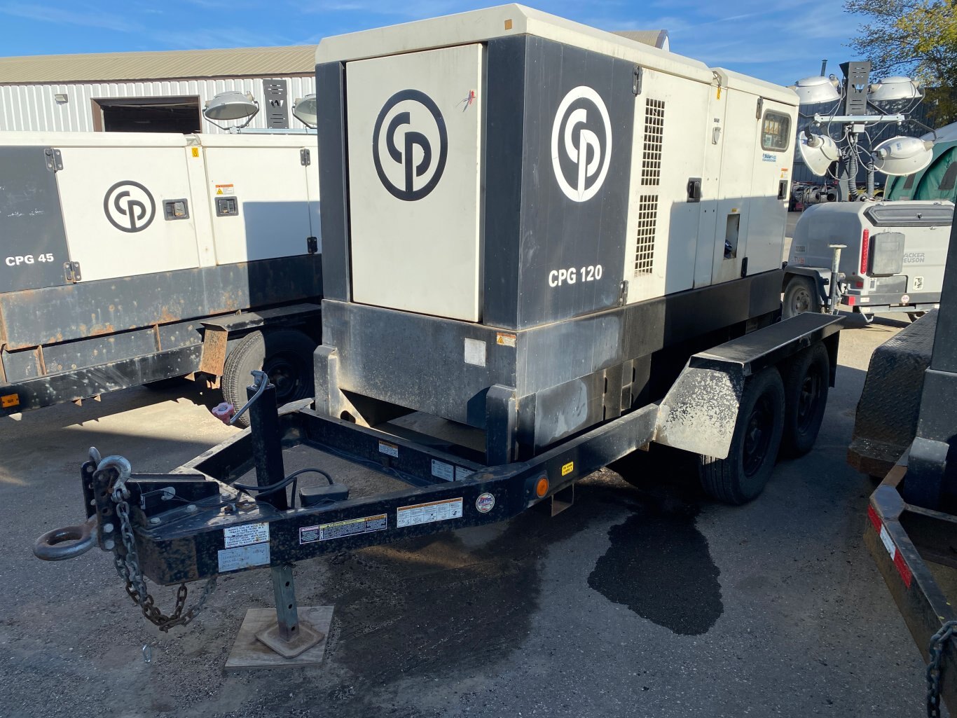 2012 Chicago Pneumatic CPG120W Generator on Jobsite Trailer 95kW 3 Phase Power #9173 BP