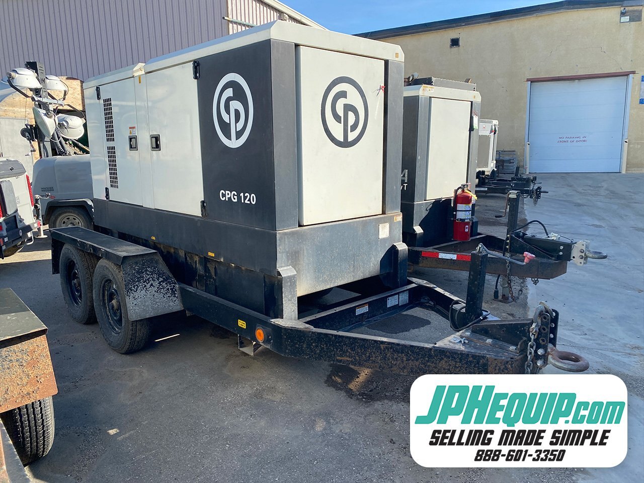 2012 Chicago Pneumatic CPG120W Generator on Jobsite Trailer 95kW 3 Phase Power #9173 BP
