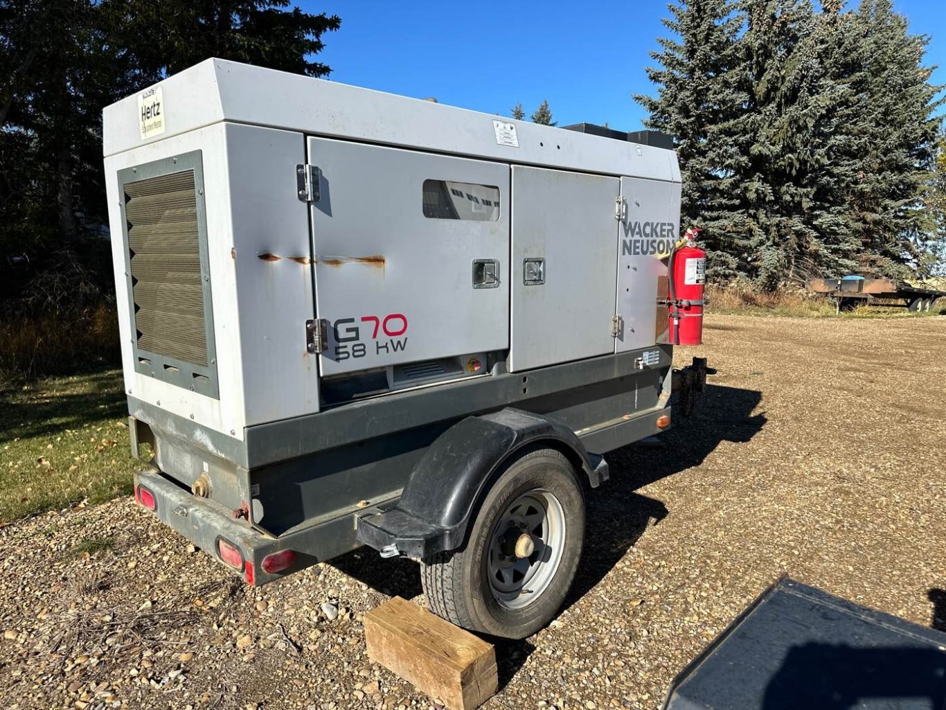 2017 WACKER NEUSON G70 Towable Generator #9176 JA