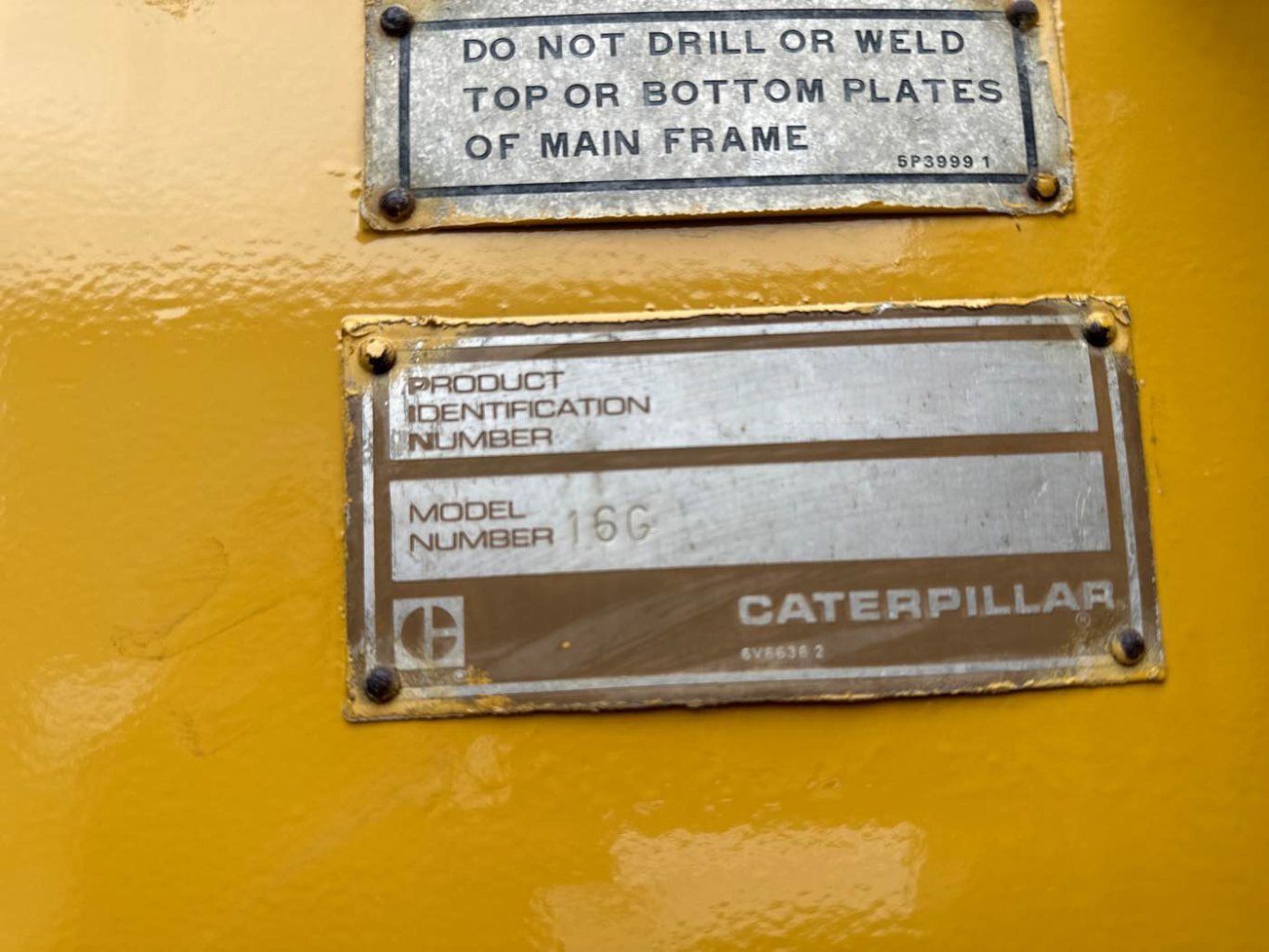 1985 Caterpillar 16G Motor Grader #9180 JA