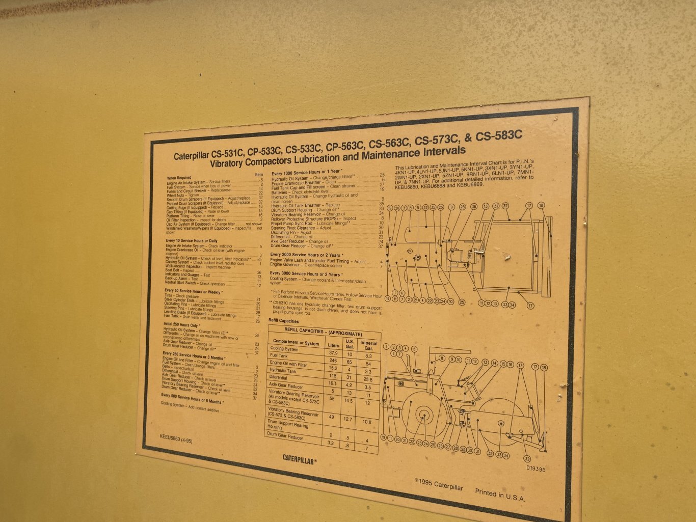 1998 Caterpillar CS 563C Smooth Drum Packer/Roller #9213 AS