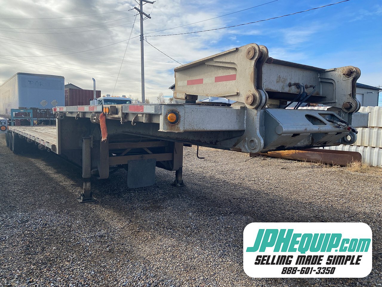 2008 Manac 52ft Drop Deck Trombone Trailer -  69.5ft Extended ** Wholesale Unit ** Triaxle Trombone Trailer with Flip-Up Neck Extension Model: 14352A00 #9269 BP