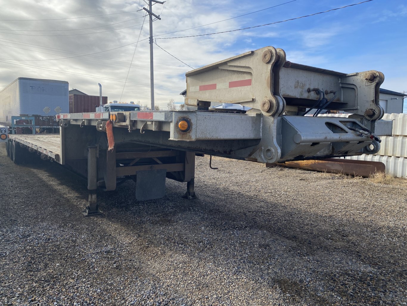 2008 Manac 52ft Drop Deck Trombone Trailer  69.5ft Extended ** Wholesale Unit ** Triaxle Trombone Trailer with Flip Up Neck Extension Model: 14352A00 #9269 BP