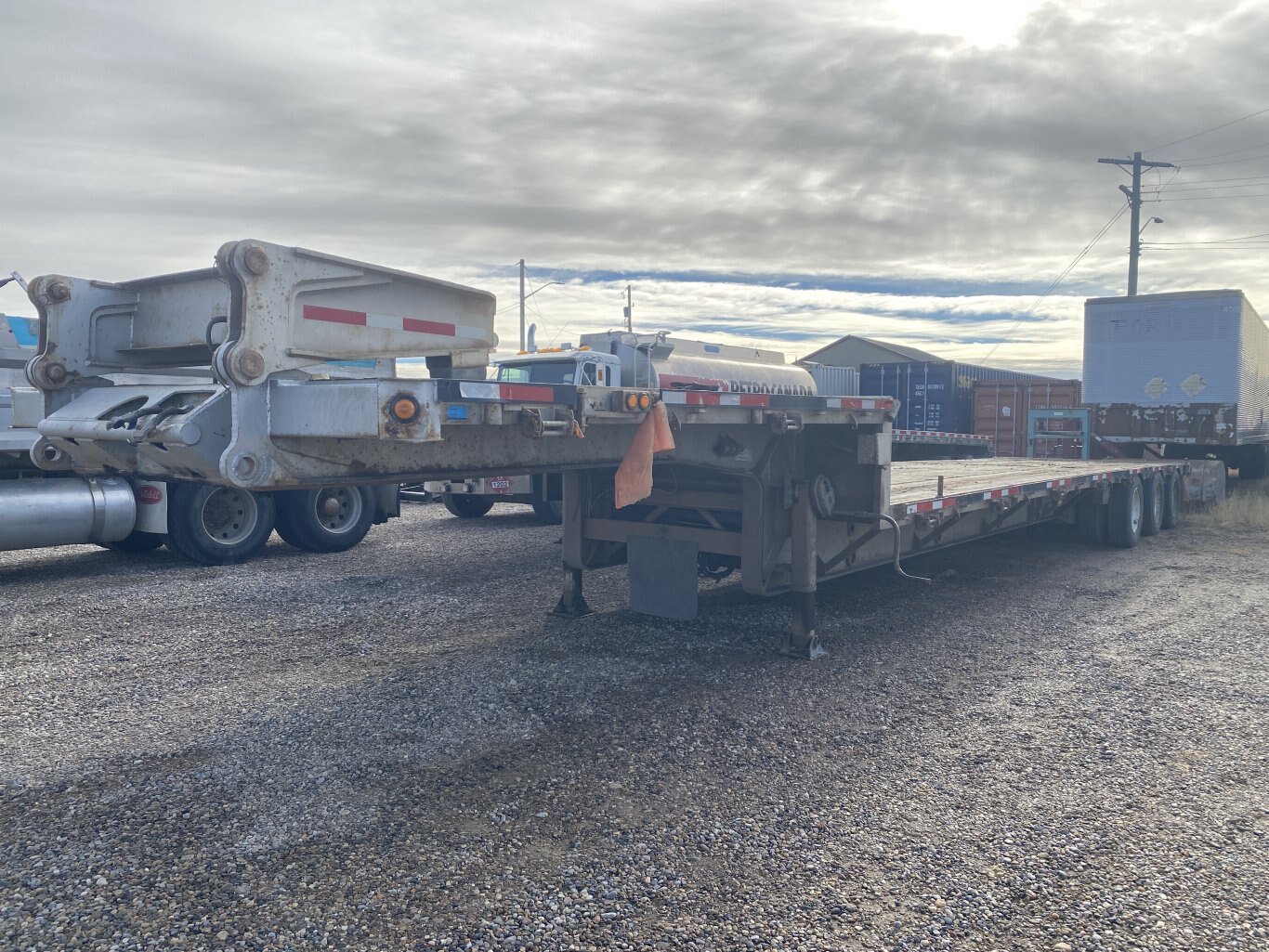 2008 Manac 52ft Drop Deck Trombone Trailer  69.5ft Extended ** Wholesale Unit ** Triaxle Trombone Trailer with Flip Up Neck Extension Model: 14352A00 #9269 BP