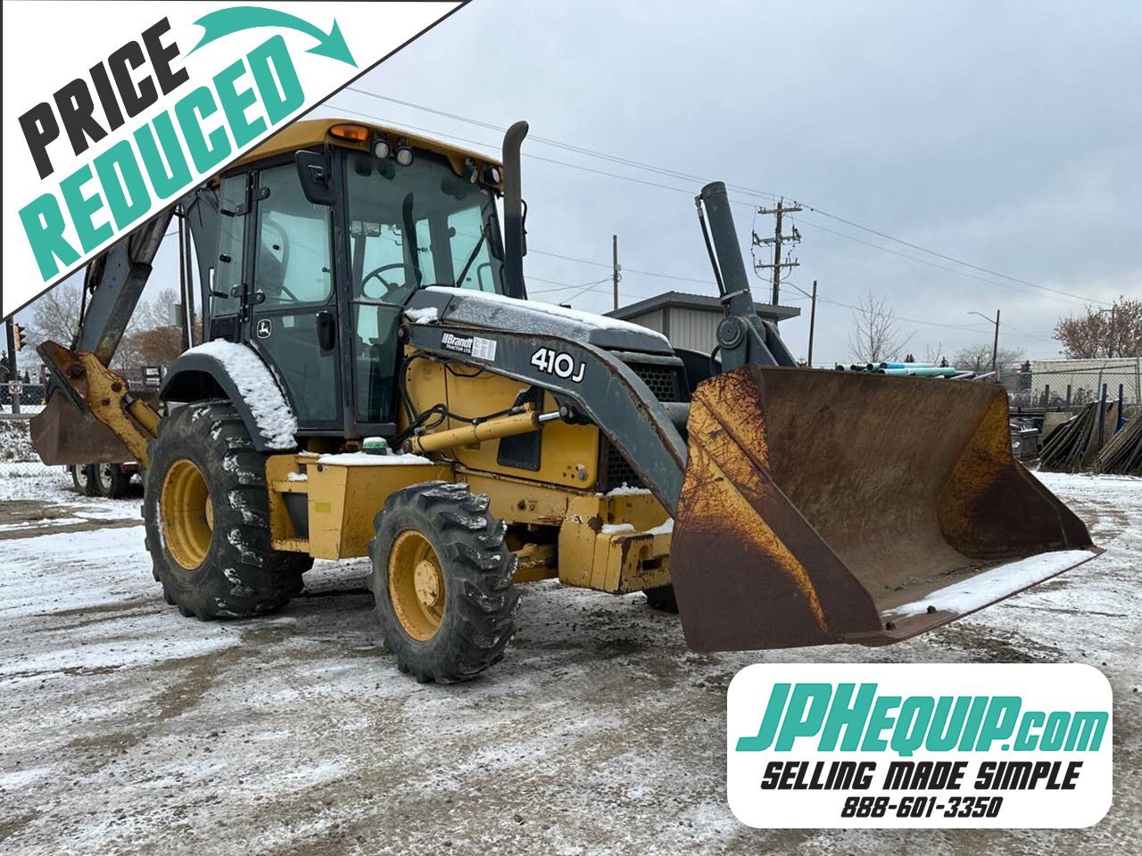 2008 John Deere 410J Backhoe 4WD with Extendahoe #9288 JA