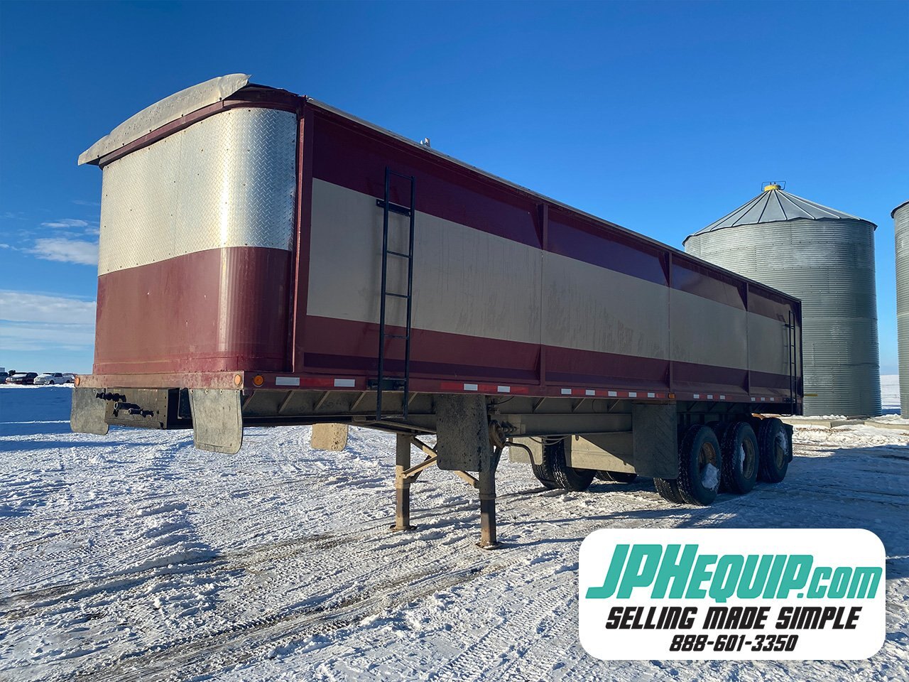 1995 Midland End Dump Trailer ** Wholesale Unit **  Triaxle Grain Trailer #9299 BP