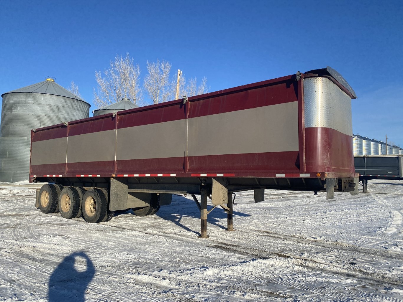 1995 Midland End Dump Trailer ** Wholesale Unit ** Triaxle Grain Trailer #9299 BP