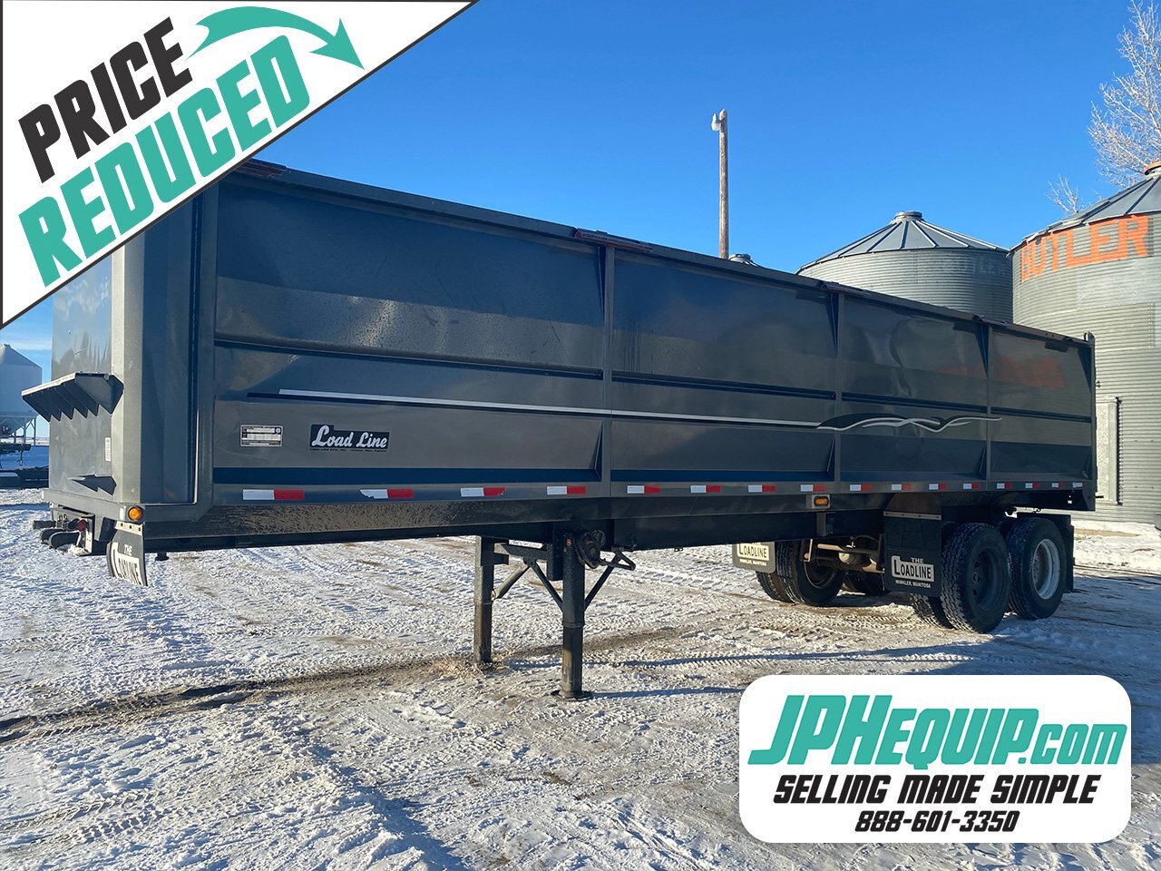 2021 Loadline End Dump Trailer ** Wholesale Unit ** Tandem Axle Grain Trailer #9301 BP