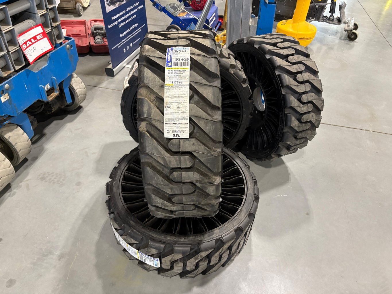 New Michelin 10N16.5 All Terrain Puncture Proof Skid Steer Tires #9302 AS