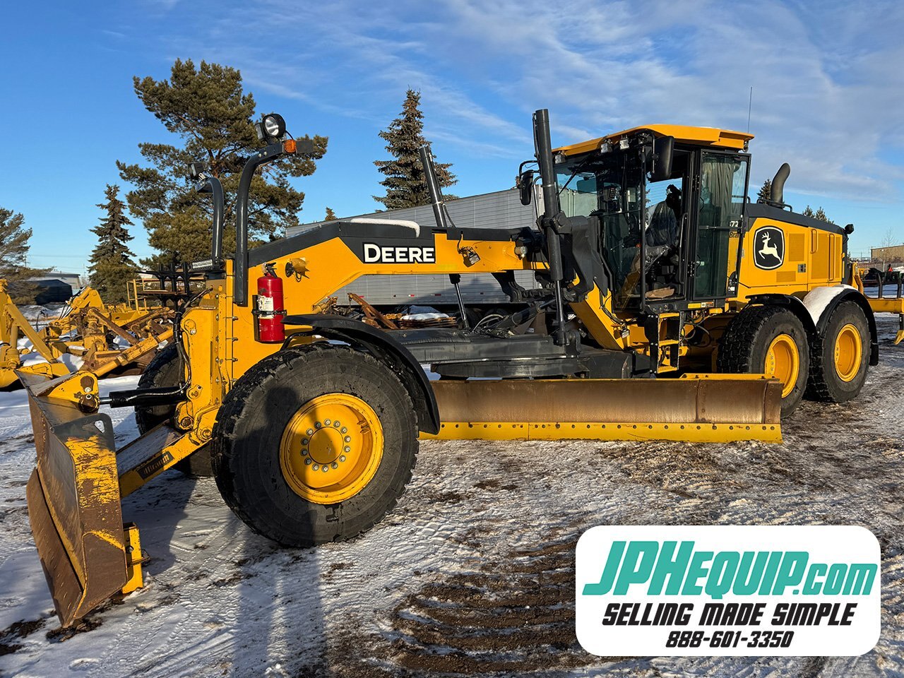 2021 Deere 872GP Motor Grader with wing #9347 JP