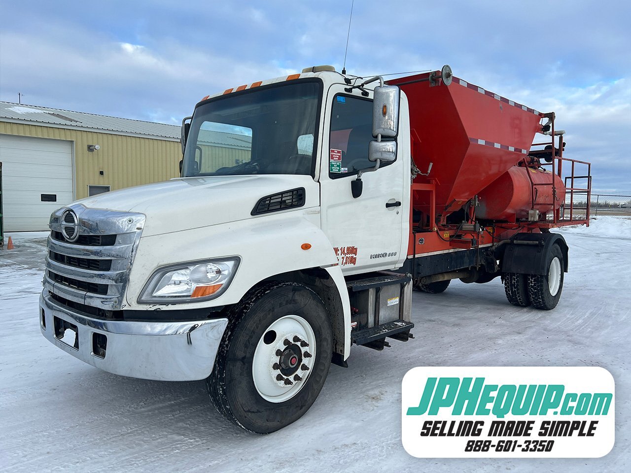 2014 Hino 338 Duraco 125DJTM Truck / Cimline 125DJTM Truck - DuraPatcher - Pothole Truck Mounted Patcher - Crack Sealing Unit #9398 BP