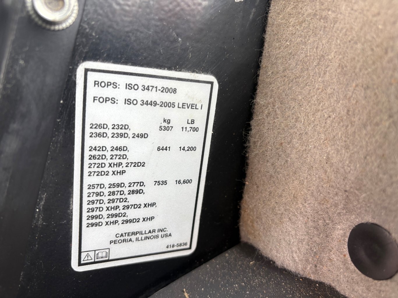 2019 Caterpillar 272D2 Skid Steer #9479 AS
