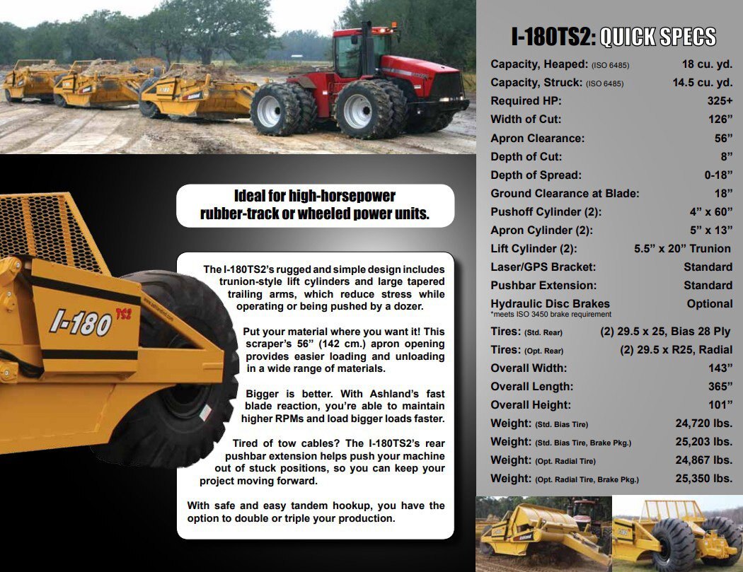 2007 Ashland 18 yd. Pull Scraper #9488 JP