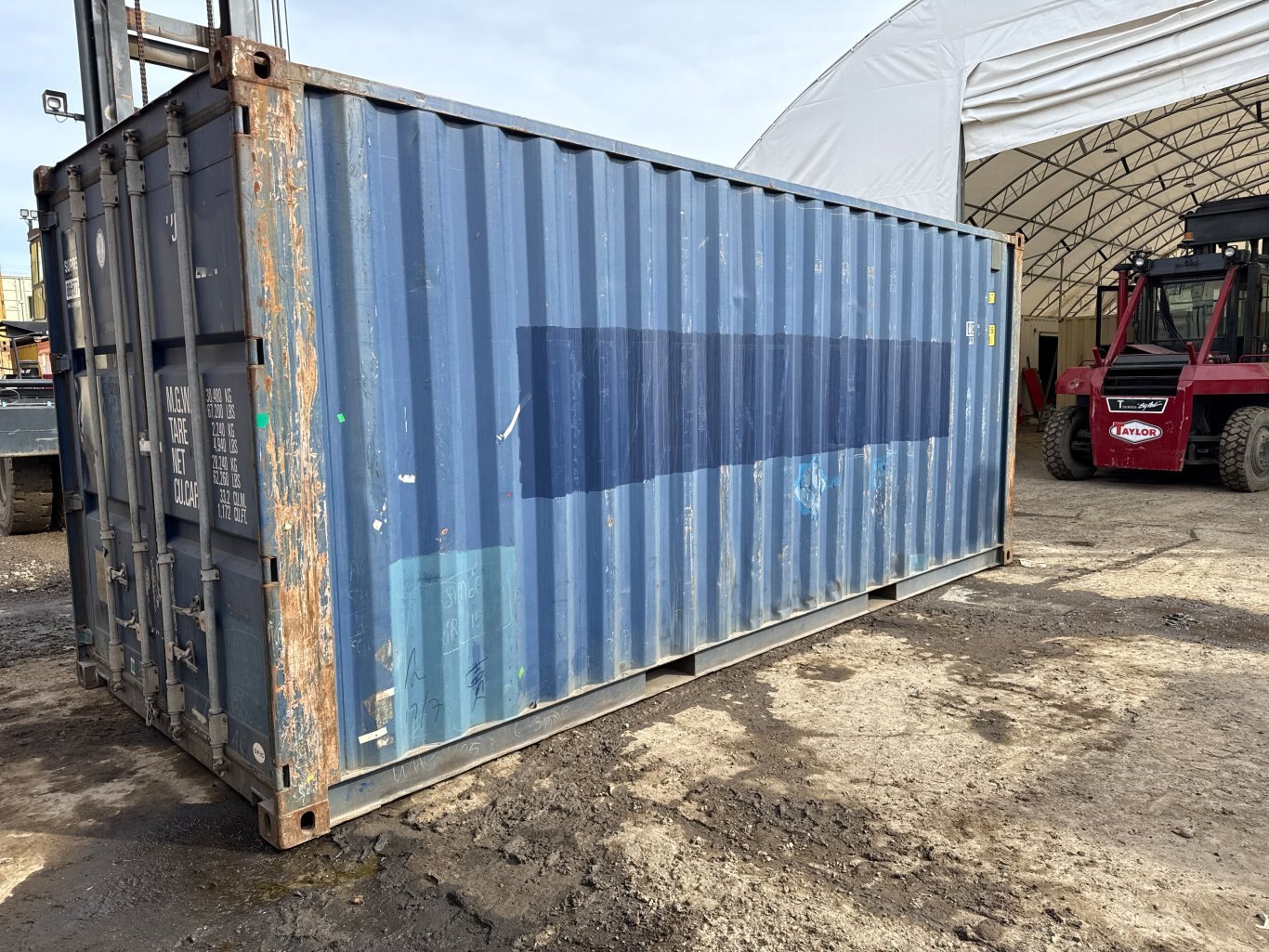 Custom Sea Can Cold Storage Tool Crib w/ Man Door, Power, and Lighting #9498 JA