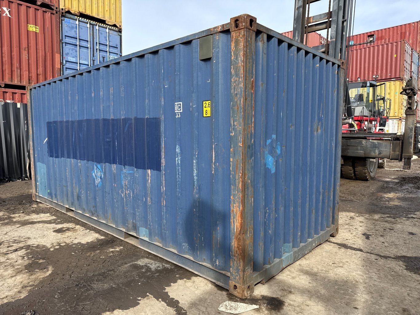 Custom Sea Can Cold Storage Tool Crib w/ Man Door, Power, and Lighting #9498 JA